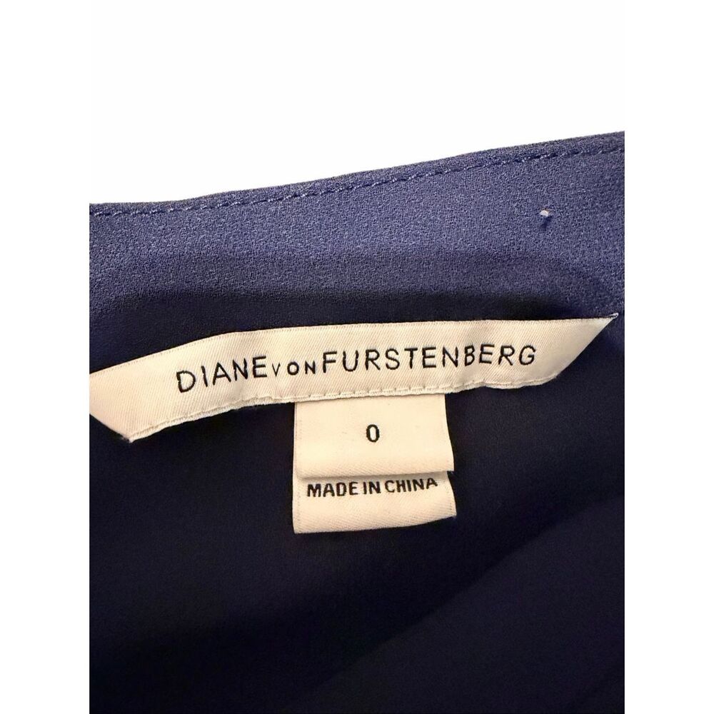 Diane Von Furstenberg Navy Wide Leg Batwing Jumpsuit Women's Size 0 - Picture 4 of 8